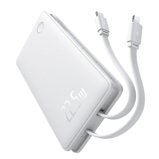 Batería Externa Baseus Airpow Lite, 10000mAh, 22.5W, QC + PD, 1 x Lightning - 1 x USB-A - 2 x USB-C, Blanca P10067501213-00