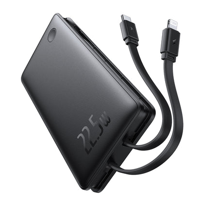 Batería Externa Baseus Airpow Lite, 10000mAh, 22.5W, QC + PD, 1 x Lightning - 1 x USB-A - 2 x USB-C, Negra P10067501123-00