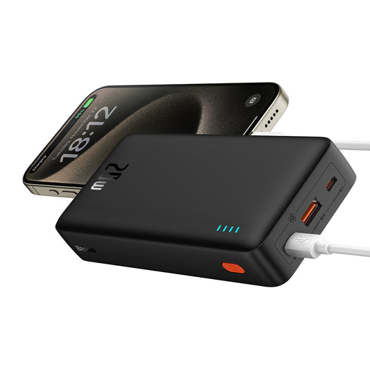 Batería Externa Baseus Airpow, 20000mAh, 20W, QC + PD, 1 x USB-A - 1 x USB-C, Negra P10022804113-00