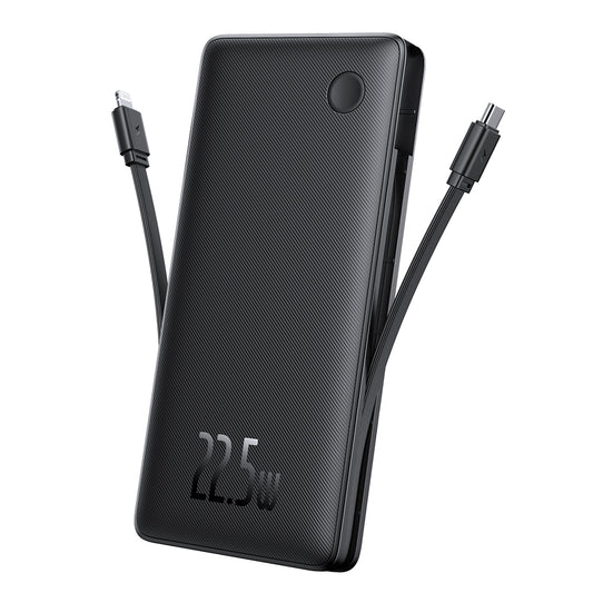 Batería Externa Baseus Airpow Lite, 10000mAh, 22.5W, QC + PD, 1 x Lightning - 1 x USB-A - 2 x USB-C, Negra P10067501123-00