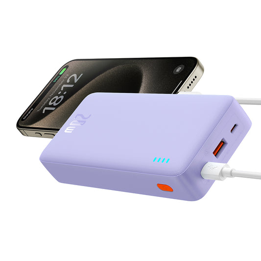 Baseus Airpow External Battery, 20000mAh, 20W, QC + PD, 1 x USB-A - 1 x USB-C, Purple P10022804513-00