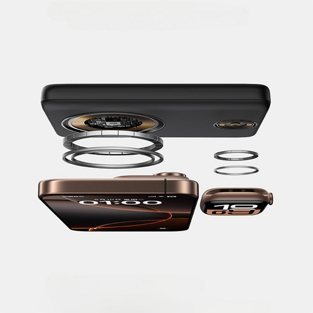 Batería Externa Baseus Bank EnerFill FT11, 10000mAh, 27W, PD + QI + FQI, 2 x QI - 1 x USB-C, Negra P1008210G123-00