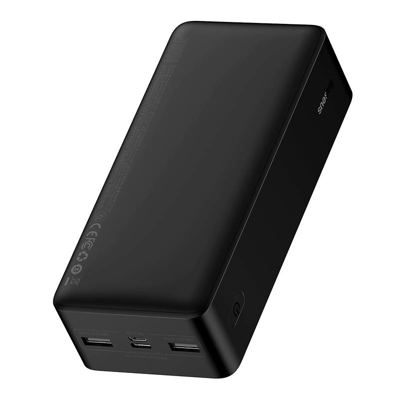 Batería externa Baseus Bipow, 30000mAh, 15W, 1 x USB-C - 2 x USB-A, Negro PPBD05050201 