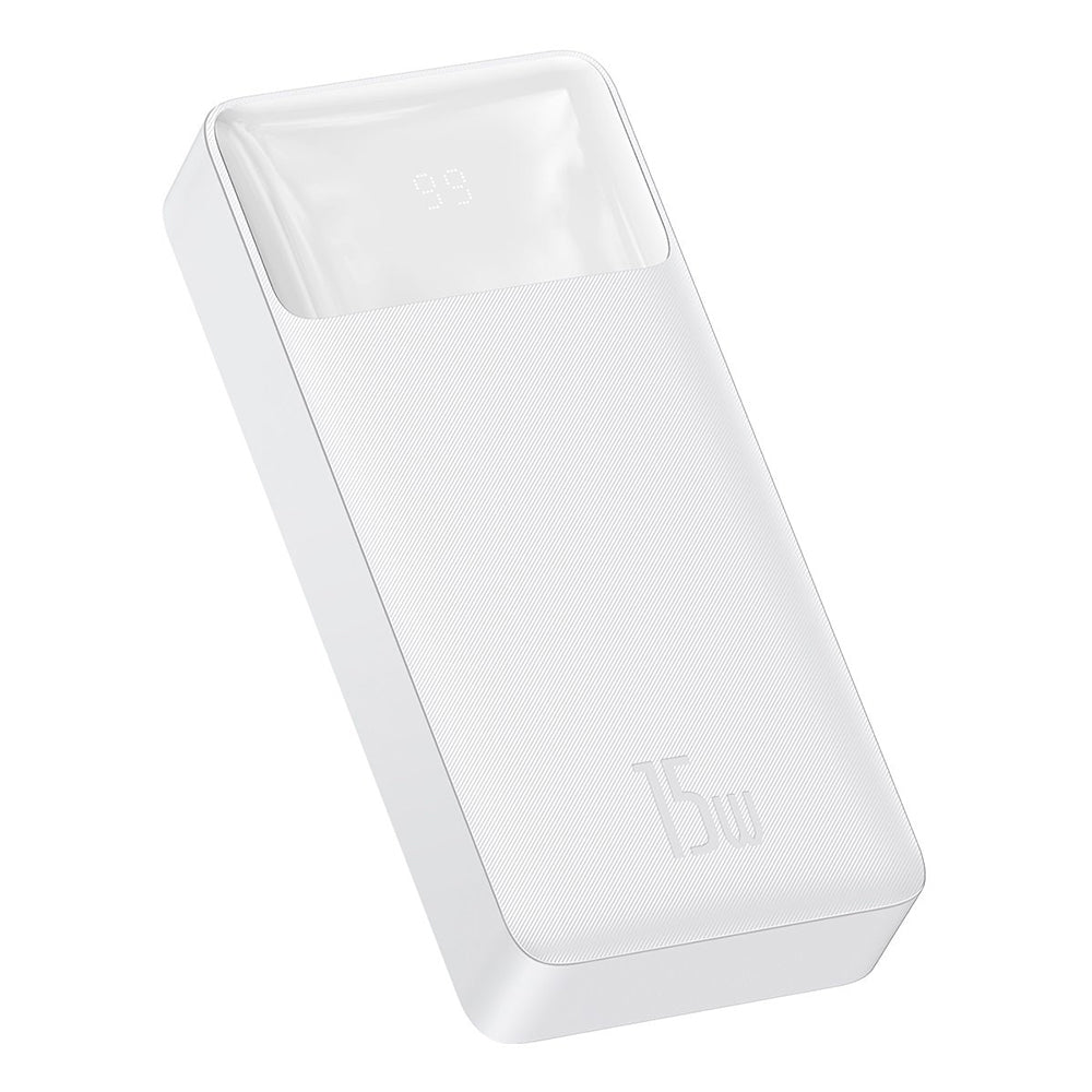 Batería externa Baseus Bipow, 20000mAh, 15W, 1 x USB-C - 2 x USB-A, Blanco PPBD050102 