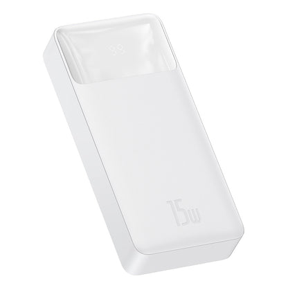 Batería externa Baseus Bipow, 20000mAh, 15W, 1 x USB-C - 2 x USB-A, Blanco PPBD050102 