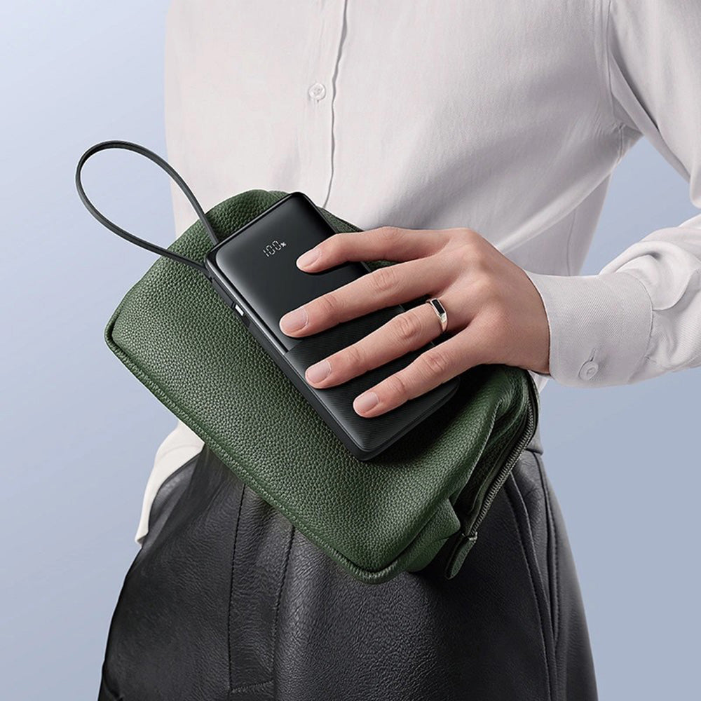 Batería Externa Baseus Bipow 2, 10000mAh, 20W, QC + PD, 1 x USB-A - 2 x USB-C, Negra P10077101113-00