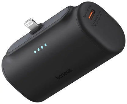 Batería Externa Baseus Compact, 5000mAh, 20W, PD, 1 x Lightning - 1 x USB-C, Negra P10068307113-00