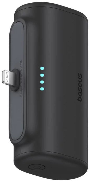 Batería Externa Baseus Compact, 5000mAh, 20W, PD, 1 x Lightning - 1 x USB-C, Negra P10068307113-00
