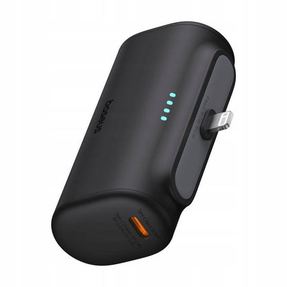 Batería Externa Baseus Compact, 5000mAh, 20W, PD, 1 x Lightning - 1 x USB-C, Negra P10068307113-00