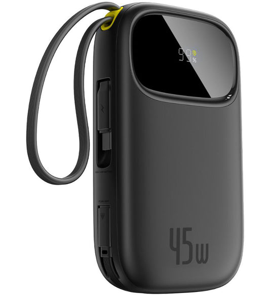 Batería Externa Baseus EnerFill FC31 Qpow 3, 10000mAh, 45W, QC + PD, 1 x USB-A - 3 x USB-C, Negra P10082102123-00