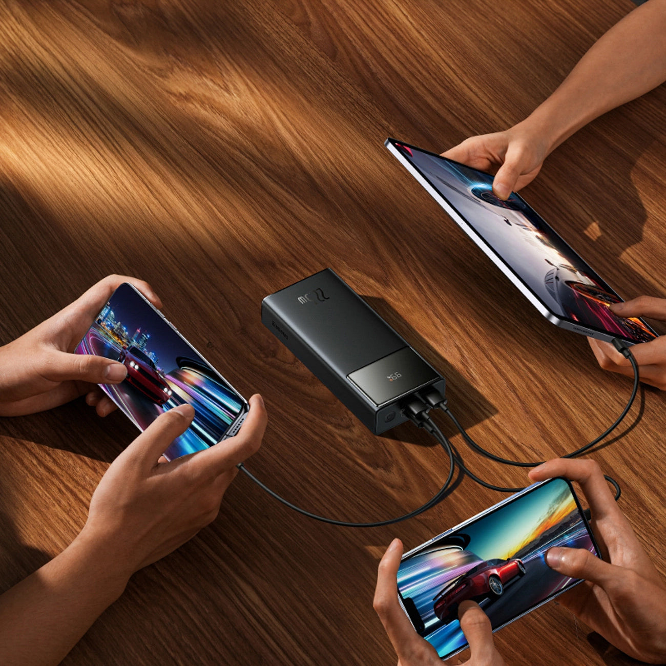Batería Externa Baseus EnerFill FP41, 30000mAh, 22.5W, QC + PD, 1 x USB-C - 2 x USB-A, Negra