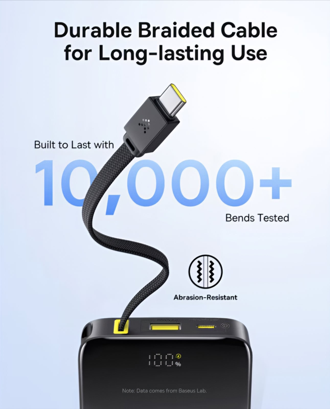 Batería Externa Baseus EnerFill Bipow2 Pro, 10000mAh, 22.5W, QC + PD, 1 x USB-A - 2 x USB-C, Negra E0027600