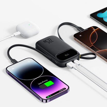 Baseus EnerFill FC31 External Battery, 10000mAh, 22.5W, QC + PD, 1 x Lightning - 1 x USB-A - 2 x USB-C, Black