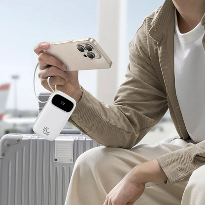 Batería Externa Baseus EnerFill FC31, 20000mAh, 45W, QC + PD, 1 x Lightning - 1 x USB-A - 2 x USB-C, Blanca P10082105213-00