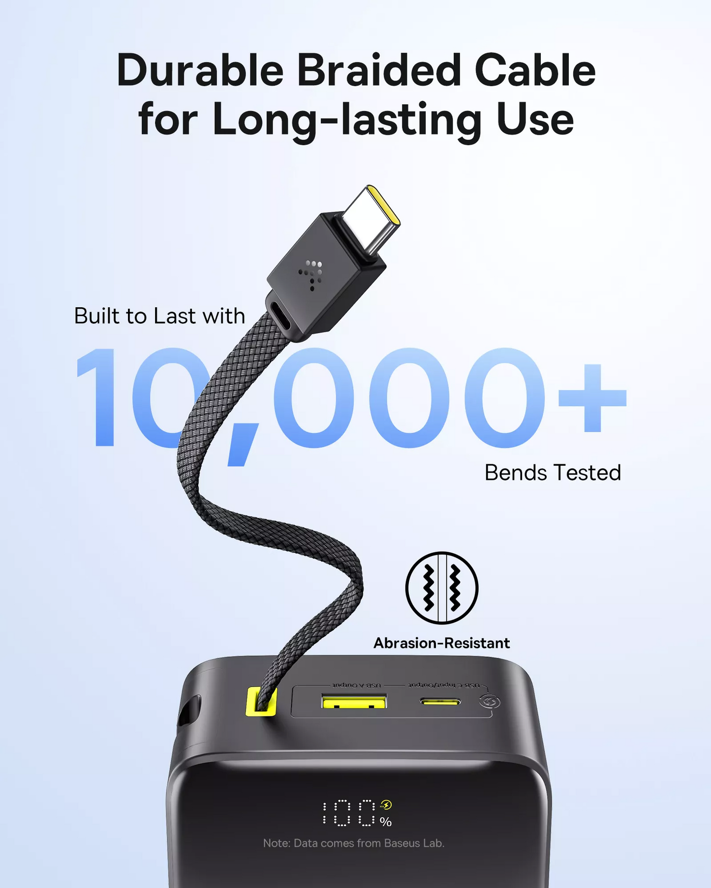 Batería Externa Baseus EnerFill Bipow2 Pro, 30000mAh, 22.5W, QC + PD, 1 x USB-A - 2 x USB-C, Negra E0028100