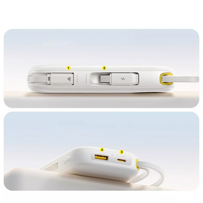 Batería Externa Baseus EnerFill FC31, 20000mAh, 45W, QC + PD, 1 x Lightning - 1 x USB-A - 2 x USB-C, Blanca P10082105213-00