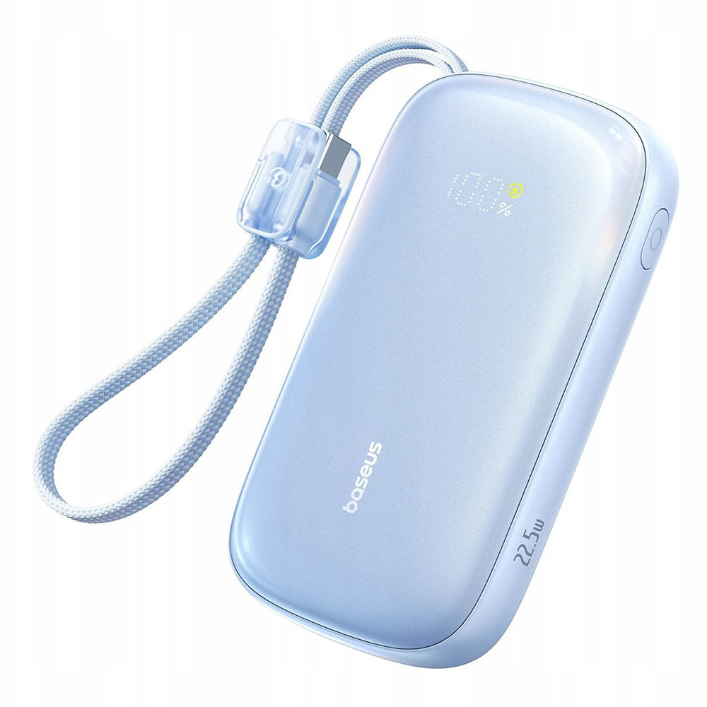 Batería Externa Baseus EnerFill FC21 Qpow 3 Ultra, 10000mAh, 22.5W, QC + PD, 1 x USB-A - 1 x USB-C, Azul E0027L03