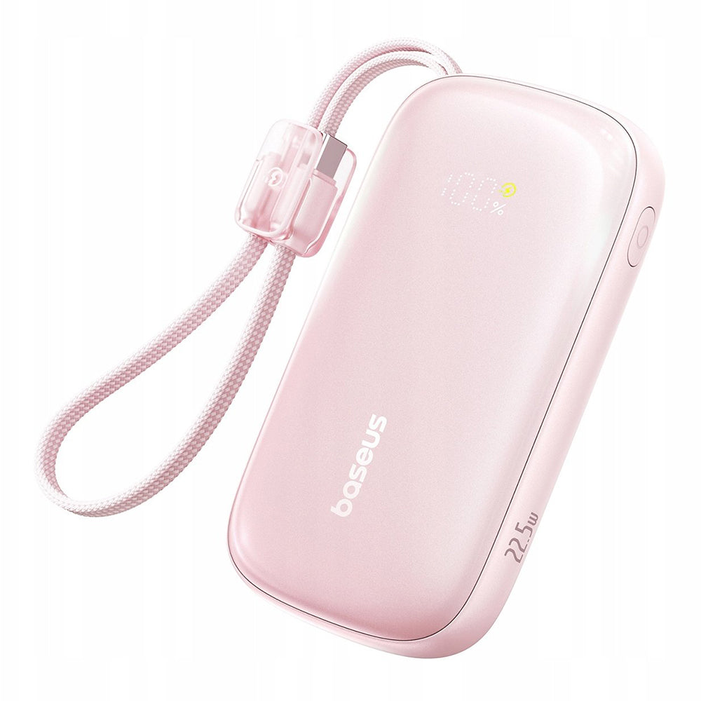 Batería Externa Baseus EnerFill FC21 Qpow 3 Ultra, 10000mAh, 22.5W, QC + PD, 1 x USB-A - 1 x USB-C, Rosa E0027L02