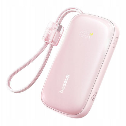 Batería Externa Baseus EnerFill FC21 Qpow 3 Ultra, 10000mAh, 22.5W, QC + PD, 1 x USB-A - 1 x USB-C, Rosa E0027L02