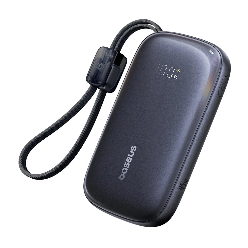 Batería Externa Baseus EnerFill FC21 Qpow 3 Ultra, 10000mAh, 45W, QC + PD, 1 x USB-A - 1 x USB-C, Negra E0027Q00