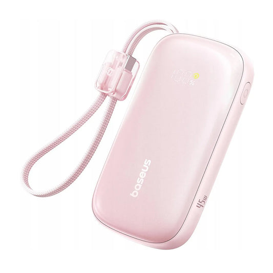 Baseus EnerFill FC21 Qpow 3 Ultra External Battery, 10000mAh, 45W, QC + PD, 1 x USB-A - 1 x USB-C, Pink E0027Q02