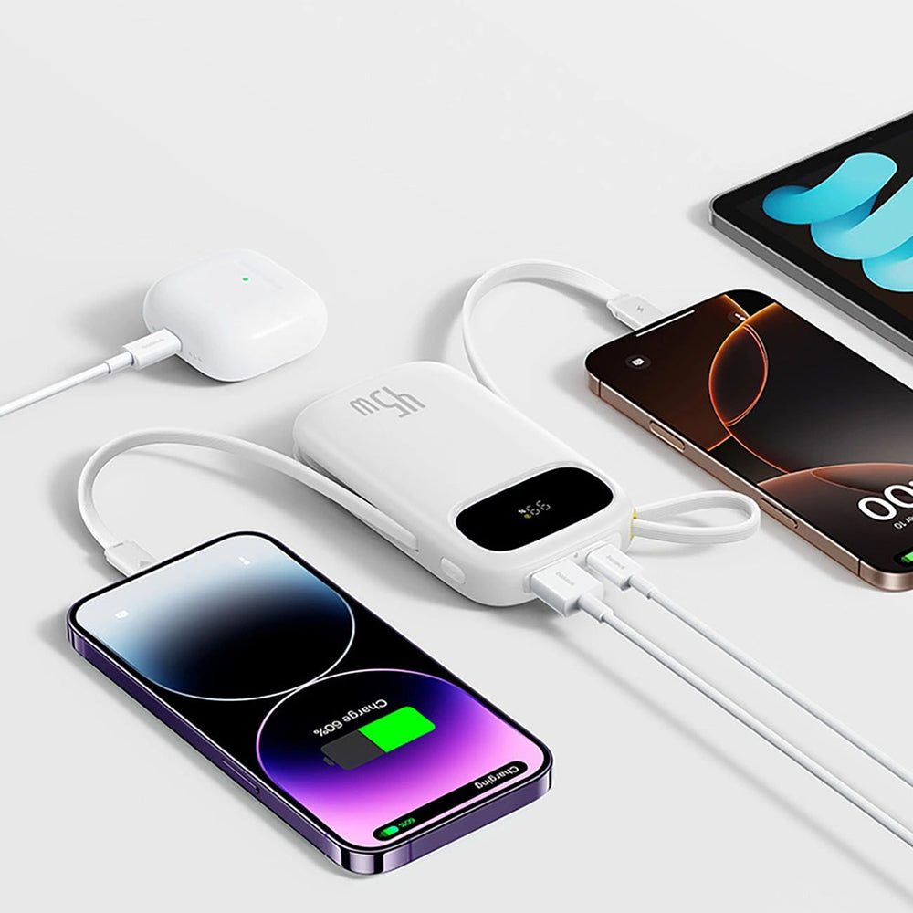 Batería Externa Baseus EnerFill FC31 Qpow 3, 10000mAh, 45W, QC + PD, 1 x Lightning - 1 x USB-A - 2 x USB-C, Azul E0028C03