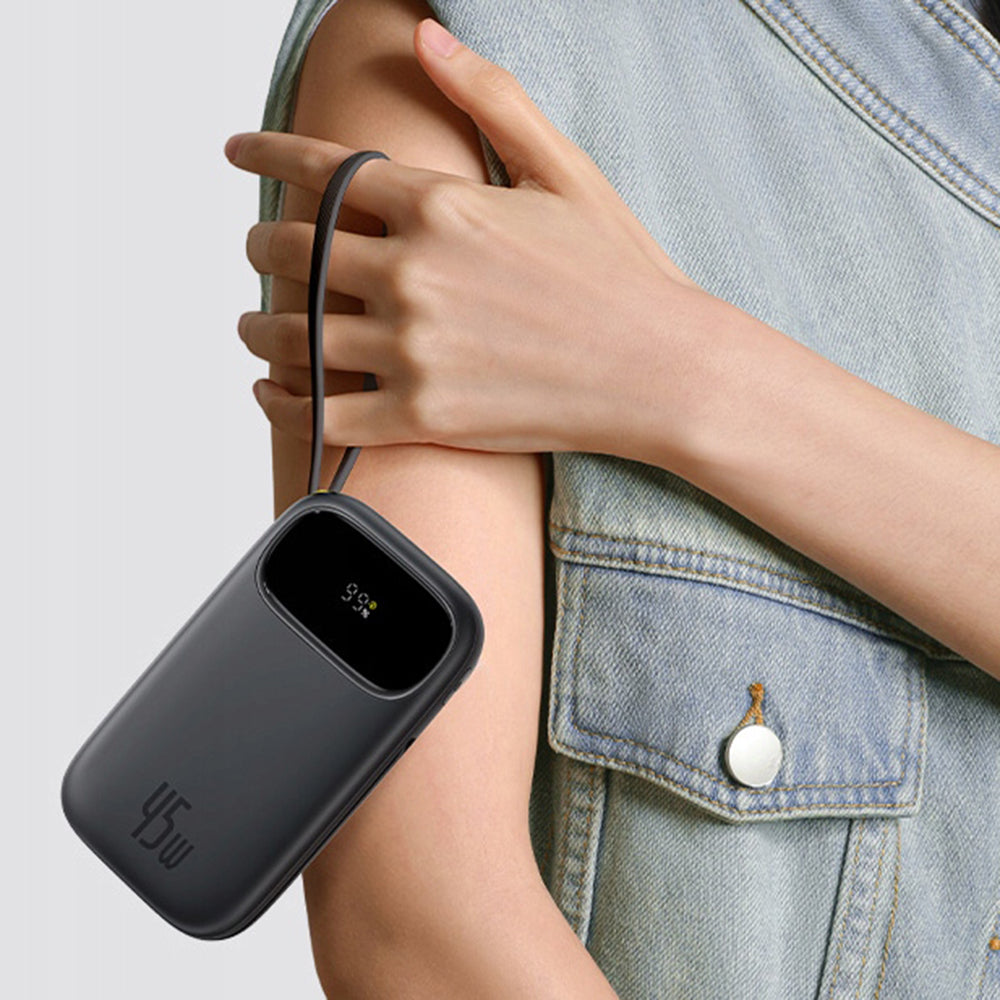 Batería Externa Baseus EnerFill FC31 Qpow 3, 10000mAh, 45W, QC + PD, 1 x Lightning - 1 x USB-A - 2 x USB-C, Azul E0028C03