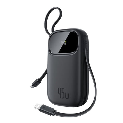 Batería Externa Baseus EnerFill FC31 Qpow 3, 10000mAh, 45W, QC + PD, 1 x Lightning - 1 x USB-A - 2 x USB-C, Negra E0028C00