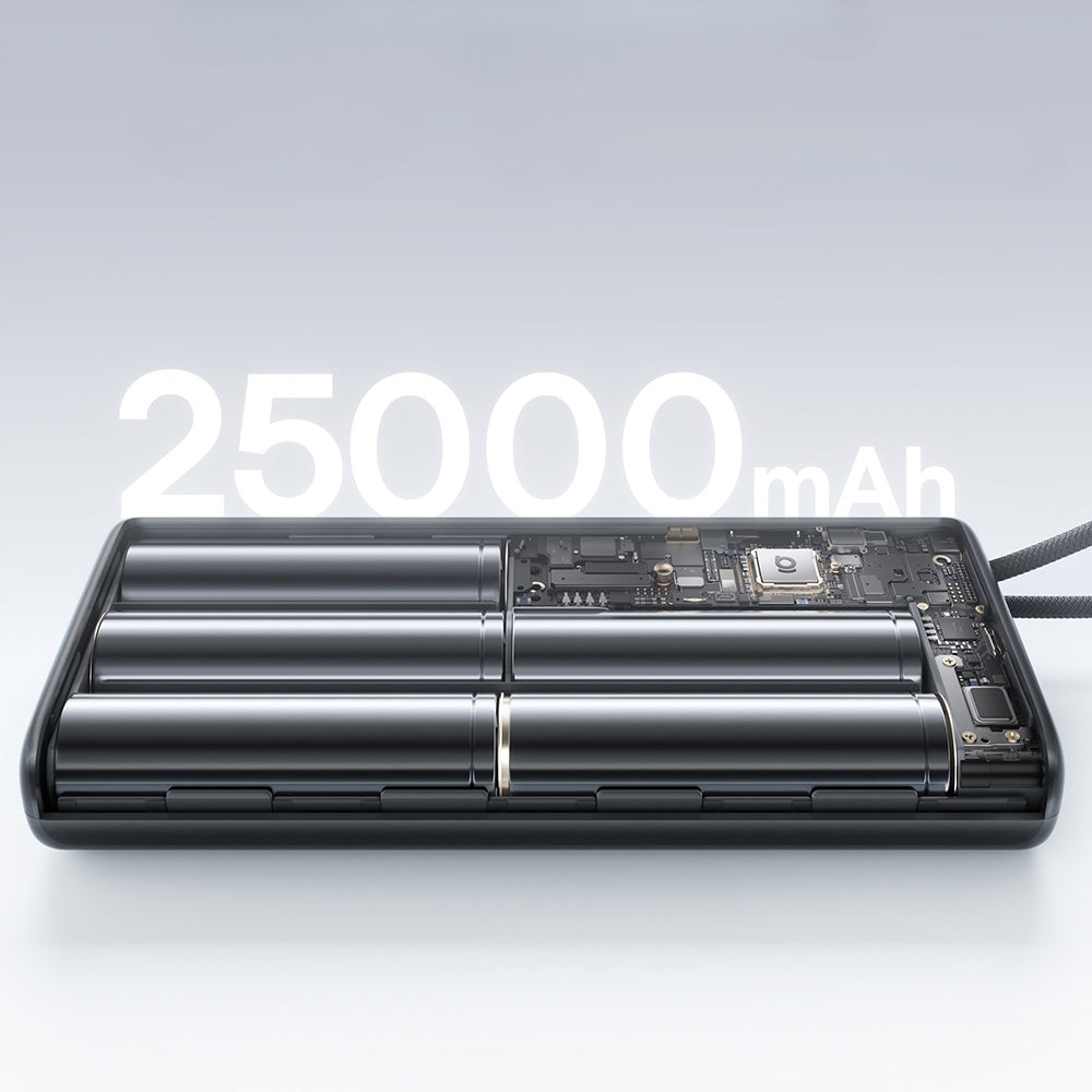 Batería Externa Baseus EnerFill FC41, 25000mAh, 145W, QC + PD, 1 x USB-A - 3 x USB-C, Negra E0028H03