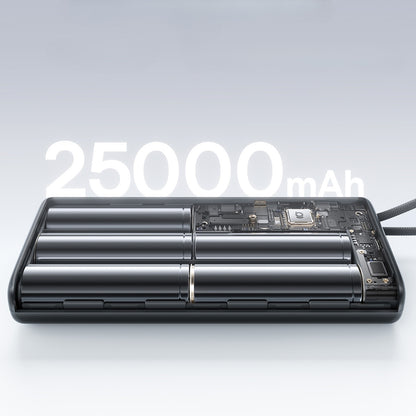Batería Externa Baseus EnerFill FC41, 25000mAh, 145W, QC + PD, 1 x USB-A - 3 x USB-C, Negra E0028H03