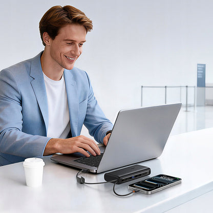 Batería Externa Baseus EnerFill FC41, 25000mAh, 145W, QC + PD, 1 x USB-A - 3 x USB-C, Negra E0028H03