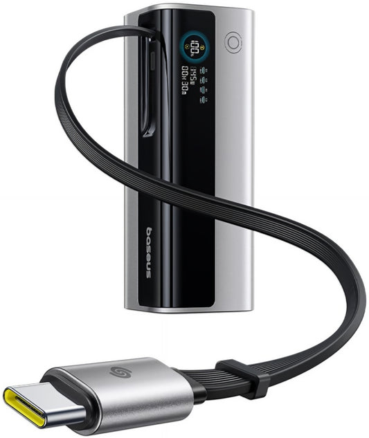 Batería Externa Baseus EnerGeek GR11, 20000mAh, 145W, QC + PD, 1 x USB-A - 3 x USB-C, Plateada E0027B02