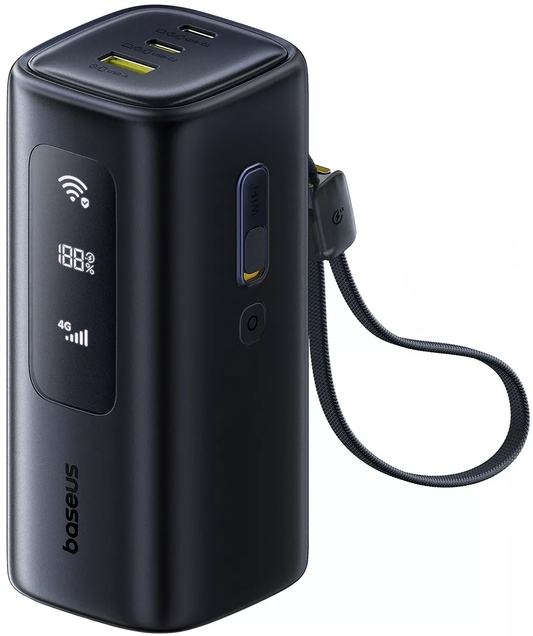 Batería Externa Baseus EnerGeek GX11, 20000mAh, 67W, QC + PD, 1 x USB-A - 2 x USB-C, Negra E0025701