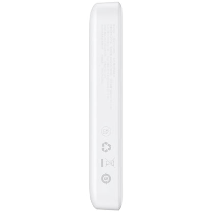Batería Externa Baseus Magnetic Mini, 10000mAh, 20W, PD + FQI, 1 x USB-C, Blanca P10059001223-00