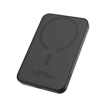 Baseus Mini batería externa inalámbrica magnética, 5000mAh, 20W, PD + FQI, 1 x QI - 1 x USB-C, Negro P10022107113113-00