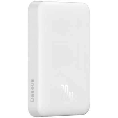 Batería Externa Baseus Magnetic Mini, 10000mAh, 20W, PD + FQI, 1 x USB-C, Blanca P10059001223-00