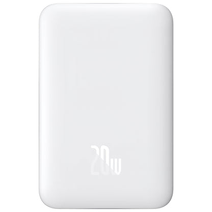 Batería Externa Baseus Magnetic Mini, 10000mAh, 20W, PD + FQI, 1 x USB-C, Blanca P10059001223-00