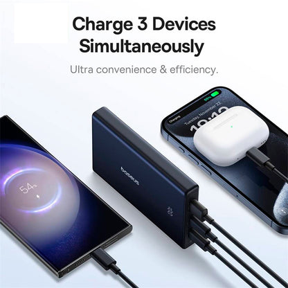 Batería Externa Baseus PicoGo, 10000mAh, 20W, QC + PD, 1 x USB-A - 2 x USB-C, Negra P10076801123-00