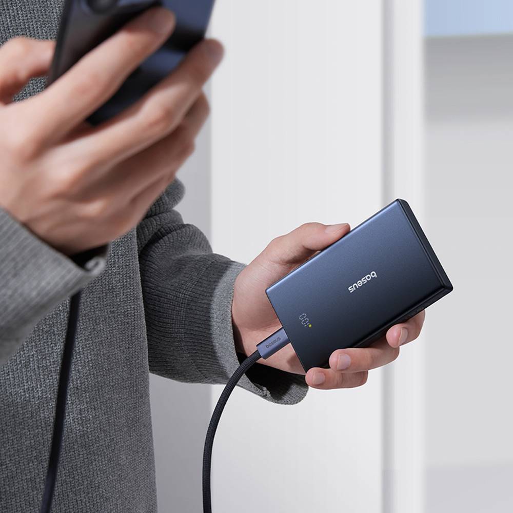Batería Externa Baseus PicoGo, 10000mAh, 20W, QC + PD, 1 x USB-A - 2 x USB-C, Negra P10076801123-00
