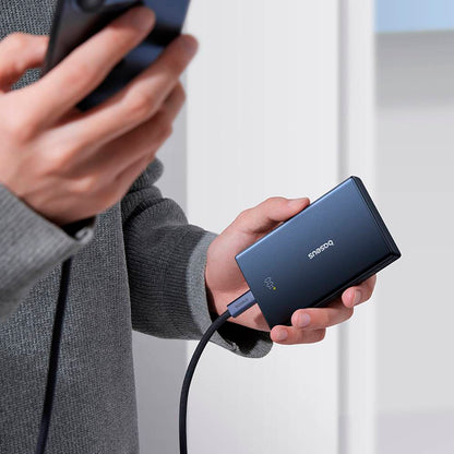 Batería Externa Baseus PicoGo, 10000mAh, 20W, QC + PD, 1 x USB-A - 2 x USB-C, Negra P10076801123-00