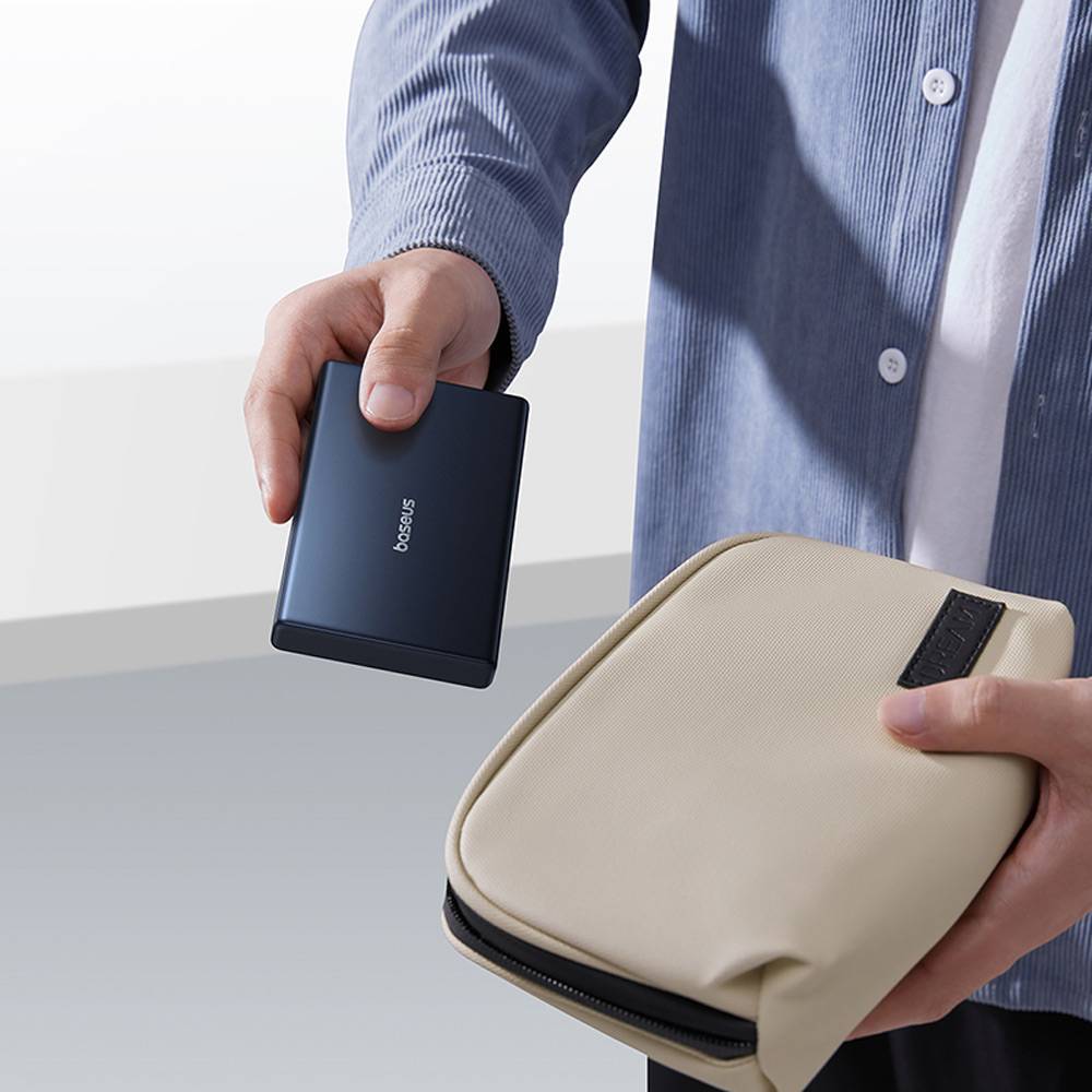 Batería Externa Baseus PicoGo, 10000mAh, 20W, QC + PD, 1 x USB-A - 2 x USB-C, Negra P10076801123-00
