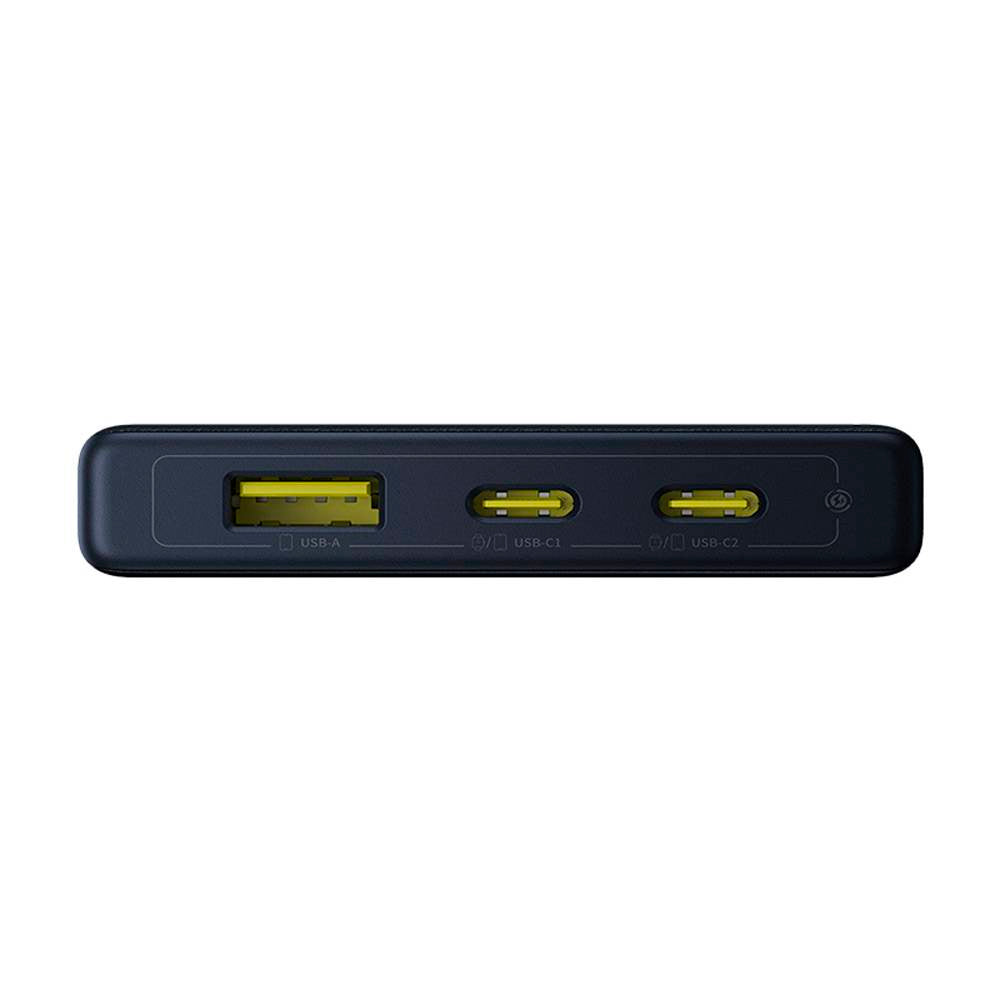 Batería Externa Baseus PicoGo, 10000mAh, 20W, QC + PD, 1 x USB-A - 2 x USB-C, Negra P10076801123-00