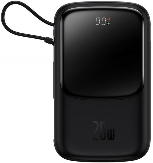 Batería Externa Baseus Qpow Pro, 20000mAh, 20W, QC + PD, 1 x Lightning - 1 x USB-A - 1 x USB-C, Negra PPQD060201