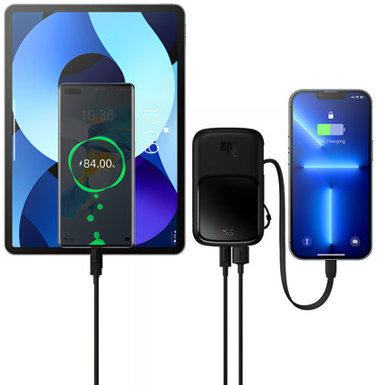 Batería Externa Baseus Qpow Pro, 20000mAh, 20W, QC + PD, 1 x Lightning - 1 x USB-A - 1 x USB-C, Negra PPQD060201