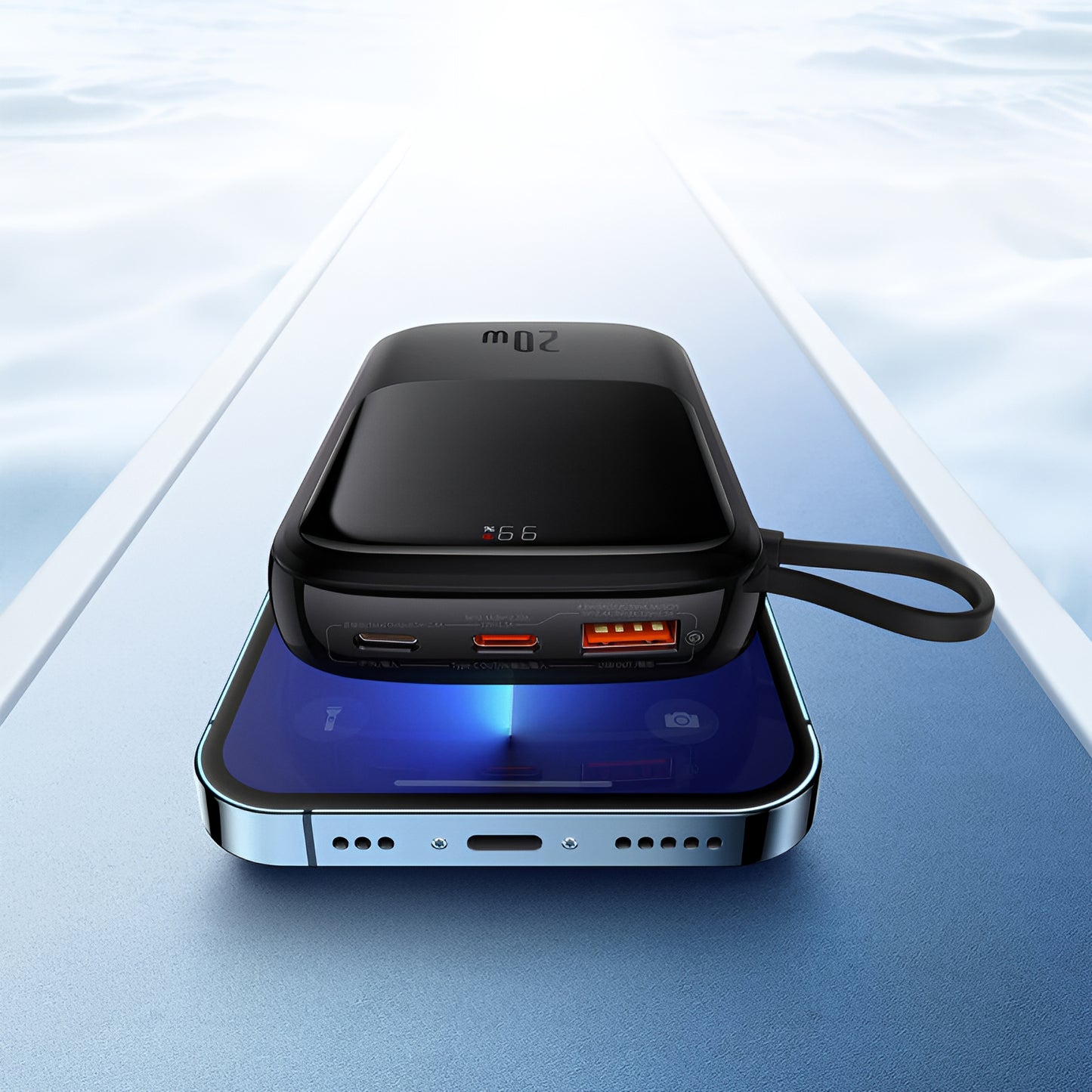 Batería Externa Baseus Qpow Pro, 20000mAh, 20W, QC + PD, 1 x Lightning - 1 x USB-A - 1 x USB-C, Negra PPQD060201