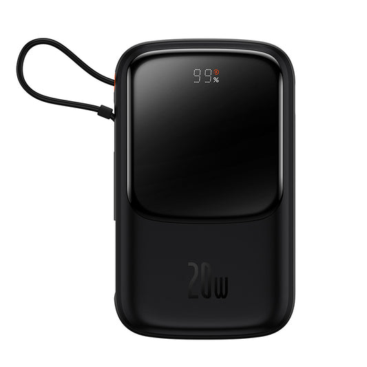 Batería Externa Baseus Qpow Pro, 20000mAh, 20W, QC + PD, 1 x Lightning - 1 x USB-A - 1 x USB-C, Negra PPQD040001