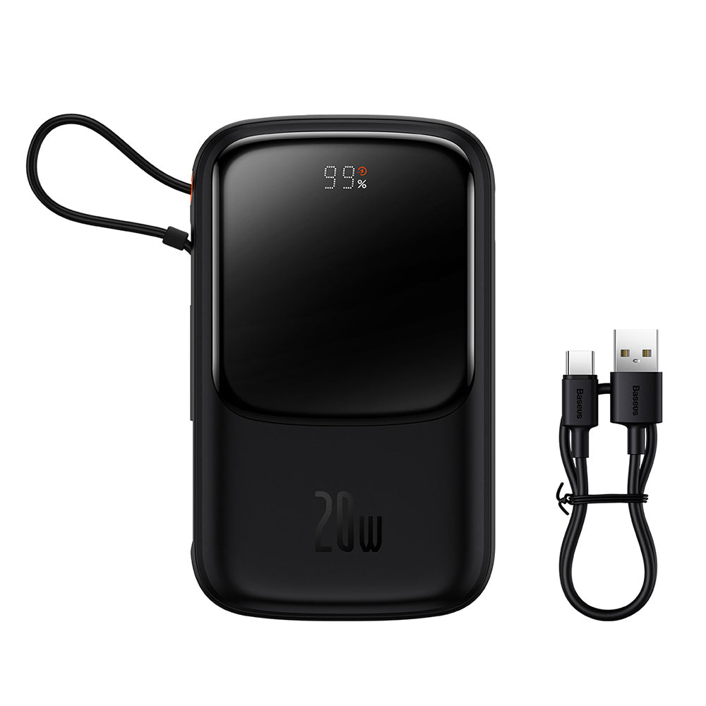 Batería Externa Baseus Qpow Pro, 10000mAh, 20W, QC + PD, 1 x Lightning - 1 x USB-A - 1 x USB-C, Negra PPQD020001