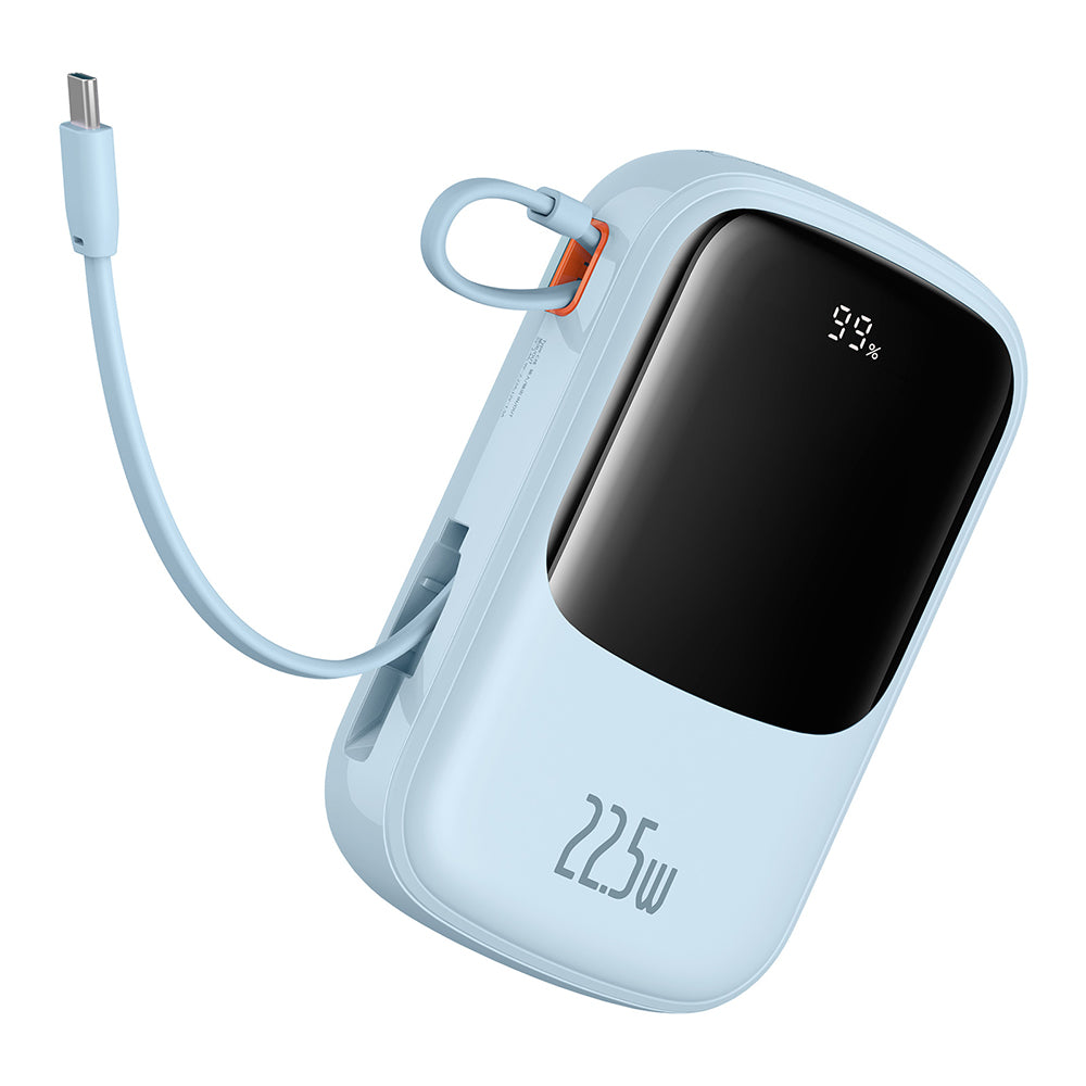 Batería Externa Baseus Qpow Pro+, 20000mAh, 22.5W, QC + PD, 1 x USB-A - 2 x USB-C, Azul P10067103313-00