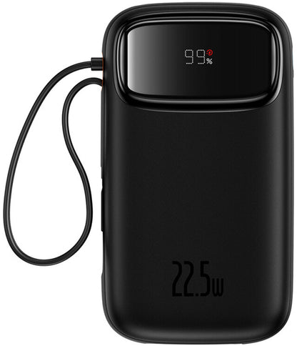 Batería Externa Baseus Qpow2, 10000mAh, 22.5W, QC + PD, 1 x Lightning - 1 x USB-A - 2 x USB-C, Negra P10055003113-00