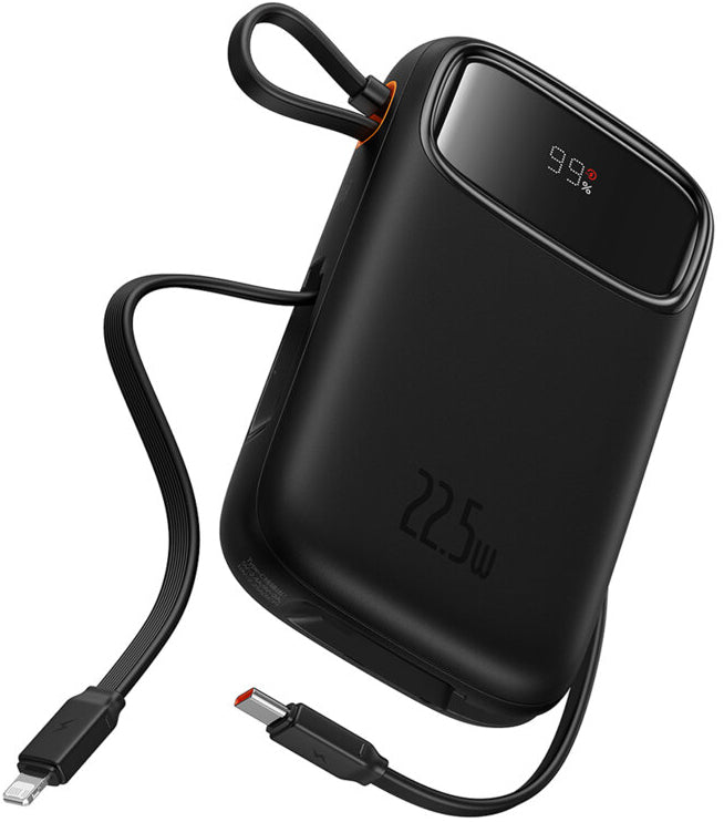Batería Externa Baseus Qpow2, 10000mAh, 22.5W, QC + PD, 1 x Lightning - 1 x USB-A - 2 x USB-C, Negra P10055003113-00